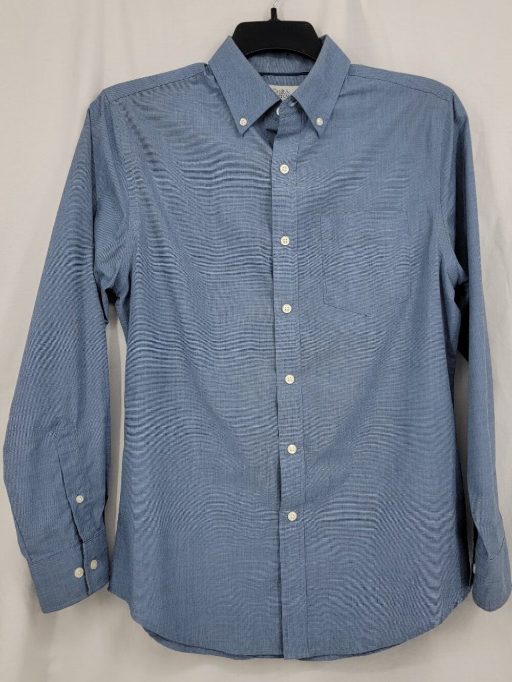 Croft & Barrow Easy Care Button Down Collared Shirt Light Blue Men's Small